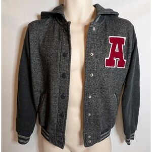 Juniors Reflex Varsity "A" Jacket Lettermen Gray‎ Red Size Large